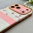 قاب گوشی iPhone 17 Pro Max آیفون اورجینال یونیک کیس چرمی لاکچری محافظ لنزدار طرح پروانه کیوت کد 154154