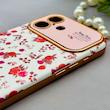 قاب گوشی iPhone 17 آیفون اورجینال یونیک کیس چرمی لاکچری محافظ لنزدار طرح گل کیوت کد 154168