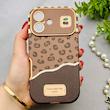 قاب گوشی iPhone 16 آیفون اورجینال یونیک کیس چرمی لاکچری محافظ لنزدار طرح پلنگی کیوت کد 154176