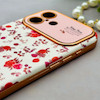 قاب گوشی iPhone 16 آیفون اورجینال یونیک کیس چرمی لاکچری محافظ لنزدار طرح گل کیوت کد 154177