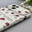 قاب گوشی iPhone 13 آیفون اورجینال یونیک کیس چرمی لاکچری محافظ لنزدار طرح گل کیوت کد 154179