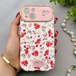 قاب گوشی iPhone 13 آیفون اورجینال یونیک کیس چرمی لاکچری محافظ لنزدار طرح گل کیوت کد 154180