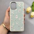 قاب گوشی Galaxy A07 سامسونگ لدر کیس سیلیکونی فانتزی لنز سیلور طرح گربه کیوت کد 157039