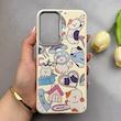 قاب گوشی Galaxy A17 سامسونگ لدر کیس سیلیکونی فانتزی لنز سیلور طرح گربه کیوت کد 157050