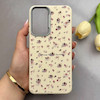 قاب گوشی Galaxy A17 سامسونگ لدر کیس سیلیکونی فانتزی لنز سیلور طرح گل کیوت کد 157056