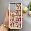 قاب گوشی Galaxy A17 سامسونگ لدر کیس سیلیکونی فانتزی لنز سیلور طرح کتابخونه کیوت کد 157058