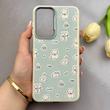 قاب گوشی Galaxy A17 سامسونگ لدر کیس سیلیکونی فانتزی لنز سیلور طرح گربه کیوت کد 157064