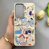 قاب گوشی Galaxy A17 سامسونگ لدر کیس سیلیکونی فانتزی لنز سیلور طرح گربه کیوت کد 157066