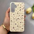 قاب گوشی Galaxy A37 سامسونگ لدر کیس سیلیکونی فانتزی لنز سیلور طرح گل کیوت کد 157069