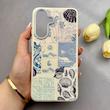 قاب گوشی Galaxy A37 سامسونگ لدر کیس سیلیکونی فانتزی لنز سیلور طرح صدف دریایی کیوت کد 157070