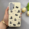 قاب گوشی Galaxy A37 سامسونگ لدر کیس سیلیکونی فانتزی لنز سیلور طرح گربه کیوت کد 157079