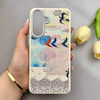 قاب گوشی Galaxy A57 سامسونگ لدر کیس سیلیکونی فانتزی لنز سیلور طرح گل کیوت کد 157100
