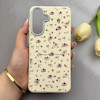 قاب گوشی Galaxy A57 سامسونگ لدر کیس سیلیکونی فانتزی لنز سیلور طرح گل کیوت کد 157104