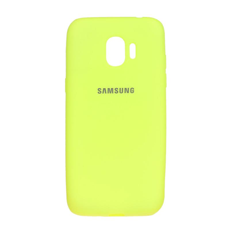 قاب گوشی Galaxy J2 Pro سامسونگ طرح سیلیکونی ژله ای TPU زرد فسفری کد 99099