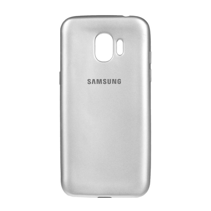 قاب گوشی Galaxy J2 Pro سامسونگ طرح سیلیکونی ژله ای TPU نقره ای کد 99101