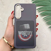قاب گوشی Galaxy A16 سامسونگ فانتزی اسپرت HARD لنز سیلور طرح WORTHY کد 156516