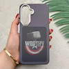 قاب گوشی Galaxy A17 سامسونگ فانتزی اسپرت HARD لنز سیلور طرح WORTHY کد 156528