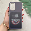 قاب گوشی Galaxy A13 4G - A04S سامسونگ فانتزی اسپرت HARD لنز سیلور طرح WORTHY کد 156598