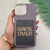 قاب گوشی iPhone 13 Pro Max آیفون فانتزی اسپرت HARD لنز سیلور طرح GAME OVER کد 156639
