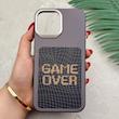 قاب گوشی iPhone 13 Pro Max آیفون فانتزی اسپرت HARD لنز سیلور طرح GAME OVER کد 156639