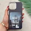 قاب گوشی iPhone 13 Pro Max آیفون فانتزی اسپرت HARD لنز سیلور طرح CHICAGO کد 156640