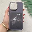 قاب گوشی iPhone 16 Pro Max آیفون فانتزی اسپرت HARD لنز سیلور طرح The North Face کد 156653
