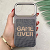 قاب گوشی iPhone 17 Pro آیفون فانتزی اسپرت HARD لنز سیلور طرح GAME OVER کد 156666