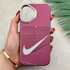 قاب گوشی iPhone 16 آیفون فانتزی اسپرت HARD لنز سیلور طرح NIKE کد 156678