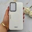 قاب گوشی Galaxy A36 سامسونگ طرح مگ سیف ایربگ دار دور مات سفید کد 155950