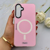 قاب گوشی Galaxy A55 سامسونگ طرح مگ سیف ایربگ دار دور مات صورتی کد 155955