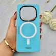 قاب گوشی Redmi Note 14 Pro 5G - Redmi Note 14 Pro Plus - Poco X7 شیائومی طرح مگ سیف ایربگ دار دور مات آبی کد 155964