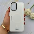 قاب گوشی Redmi Note 10 4G - Redmi Note 10S - Poco M5S شیائومی طرح مگ سیف ایربگ دار دور مات سفید کد 155971