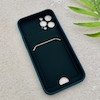 قاب گوشی iPhone 12 Pro آیفون HARD سخت جاکارتی دار محافظ لنز دار کشویی سبز تیره کد 156279