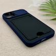قاب گوشی iPhone 12 Pro آیفون HARD سخت جاکارتی دار محافظ لنز دار کشویی سرمه ای کد 156280