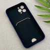 قاب گوشی iPhone 12 Pro آیفون HARD سخت جاکارتی دار محافظ لنز دار کشویی سرمه ای کد 156280