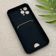 قاب گوشی iPhone 12 Pro آیفون HARD سخت جاکارتی دار محافظ لنز دار کشویی مشکی کد 156281