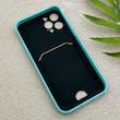 قاب گوشی iPhone 12 Pro آیفون HARD سخت جاکارتی دار محافظ لنز دار کشویی سبزآبی کد 156282