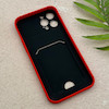 قاب گوشی iPhone 12 Pro Max آیفون HARD سخت جاکارتی دار محافظ لنز دار کشویی قرمز کد 156284