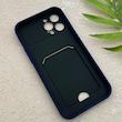 قاب گوشی iPhone 12 Pro Max آیفون HARD سخت جاکارتی دار محافظ لنز دار کشویی سرمه ای کد 156286