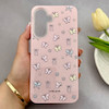 قاب گوشی Galaxy A17 سامسونگ فانتزی اکلیلی HARD PC لاکچری طرح پروانه صورتی کد 157992