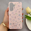 قاب گوشی Galaxy A57 سامسونگ فانتزی اکلیلی HARD PC لاکچری طرح پروانه صورتی کد 158045