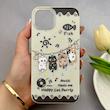 قاب گوشی iPhone 13 - iPhone 14 آیفون فانتزی اکلیلی HARD PC لاکچری طرح گربه کرم کد 158088