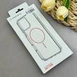 قاب گوشی iPhone 11 Pro Max آیفون اورجینال طلقی شیشه ای شفاف ایربگ دار کپسولی مگ سیف دار Magnetic صورتی کد 155152