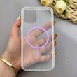 قاب گوشی iPhone 12 Pro Max آیفون اورجینال طلقی شیشه ای شفاف ایربگ دار کپسولی مگ سیف دار Magnetic یاسی کد 155161
