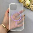 قاب گوشی iPhone 13 Pro Max آیفون اورجینال طلقی شیشه ای شفاف ایربگ دار کپسولی مگ سیف دار Magnetic یاسی کد 155165