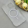 قاب گوشی iPhone 13 Pro Max آیفون اورجینال طلقی شیشه ای شفاف ایربگ دار کپسولی مگ سیف دار Magnetic یاسی کد 155165