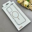 قاب گوشی iPhone 15 Pro Max آیفون اورجینال طلقی شیشه ای شفاف ایربگ دار کپسولی مگ سیف دار Magnetic قهوه ای کد 155180