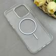 قاب گوشی iPhone 15 Pro Max آیفون اورجینال طلقی شیشه ای شفاف ایربگ دار کپسولی مگ سیف دار Magnetic قهوه ای کد 155180
