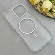 قاب گوشی iPhone 16 Pro Max آیفون اورجینال طلقی شیشه ای شفاف ایربگ دار کپسولی مگ سیف دار Magnetic نارنجی کد 155186