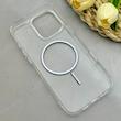 قاب گوشی iPhone 16 Pro Max آیفون اورجینال طلقی شیشه ای شفاف ایربگ دار کپسولی مگ سیف دار Magnetic مشکی کد 155187